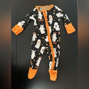 Little Sleepies Halloween Ghost Print Footie, NB